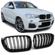 BMW F25 X3 F26 X4 2014-2018 lakkozott fekete M4 stílusú vese type2