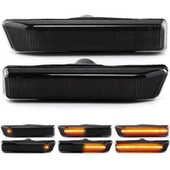 BMW E36 facelift 1995-1999 E53 X5 1999-2005 füst fekete burás futófényes SMD LED oldalindex szett