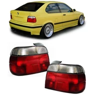 BMW E36 compact piros fehér burás hátsó lámpa pár