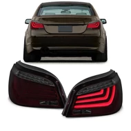 BMW E60 limousine piros fekete füst Lightbar LED-es hátsó lámpa pár