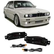 BMW E30 kristály fekete füst burás index pár