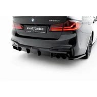 BMW 5-ös G30 limousine G31 touring 2017-2020 facelift előtti M-Packet - M550i Maxton Design lakkozott fekete hátsó diffúzor