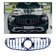 Mercedes Benz C253 X253 GLC Offroad 2019-2022 króm - lakkozott fekete hűtőrács Panamerica AMG GT stílusban Type2
