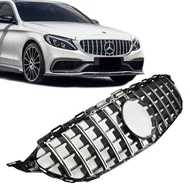 Mercedes Benz W205 C205 C-osztály 2014-2018 króm - fekete hűtőrács Panamerica AMG GT stílusban