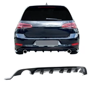 VW Golf VII facelift Standard / GTI / GTD 2017-2019 hátsó lökhárítóhoz lakkozott fekete műanyag diffúzor