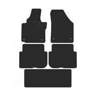 VW Volkswagen Touran 7 személyes 2003-2010 fekete oválispatentos velúrszőnyeg szett