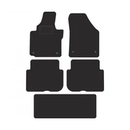 VW Volkswagen Touran 7 személyes 2003-2010 fekete körpatentos velúrszőnyeg szett