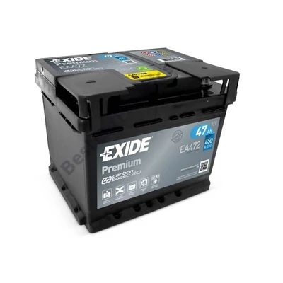 Exide Premium EA472 12V Akkumulátor 47Ah 450A Indítóáram Jobb+