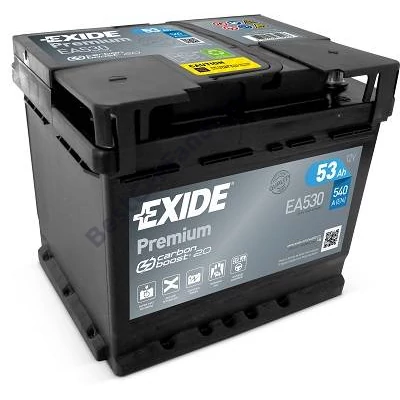 Exide Premium EA530 12V Akkumulátor 53Ah 540A Indítóáram Jobb+