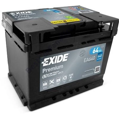 Exide Premium EA640 12V Akkumulátor 64Ah 640A Indítóáram Jobb+