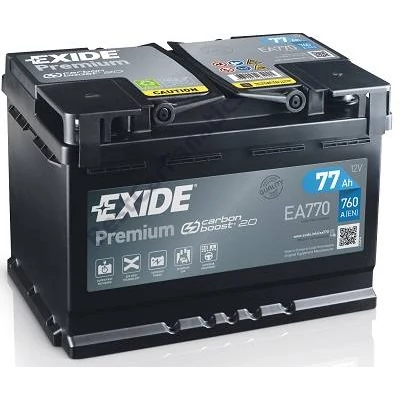 Exide Premium EA770 12V Akkumulátor 77Ah 760A Indítóáram Jobb+