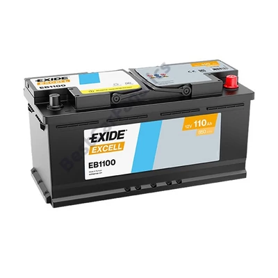 Exide Excell EB1100 12V Akkumulátor 110Ah 850A Indítóáram Jobb+