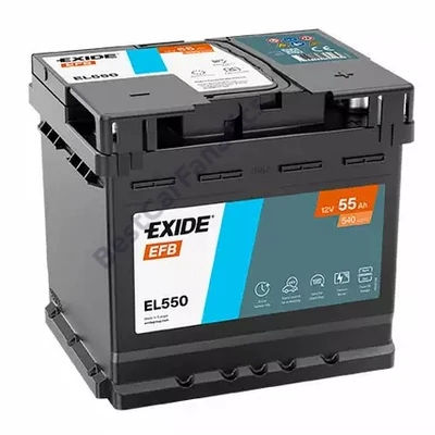 Exide EFB Start-Stop EL550 12V Akkumulátor 55Ah 540A Indítóáram Jobb+