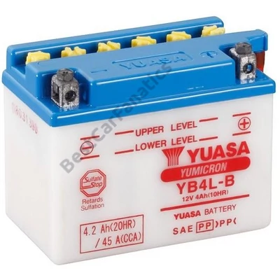 Yuasa YB4L-B 12V Akkumulátor 4,2Ah 45A Indítóáram Jobb+ SAV nélkül