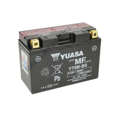 Yuasa YT9B-BS 12V Akkumulátor 8,4Ah 120A Indítóáram Bal+