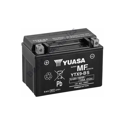 Yuasa YTX9-BS 12V Akkumulátor 8,4Ah 135A Indítóáram Bal+