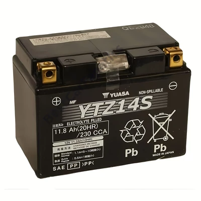 Yuasa YTZ14S 12V Akkumulátor 11,2Ah 230A Indítóáram Bal+