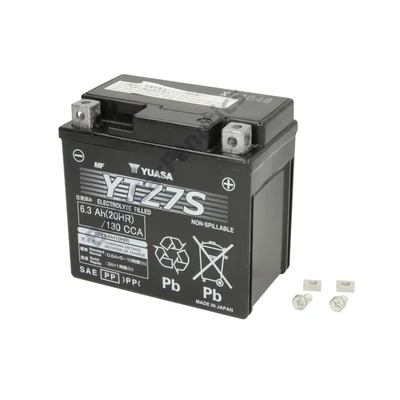 Yuasa YTZ7S 12V Akkumulátor 6,3Ah 130A Indítóáram Jobb+