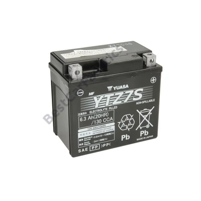 Yuasa YTZ7S 12V Akkumulátor 6,3Ah 130A Indítóáram Jobb+
