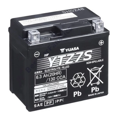 Yuasa YTZ7S 12V Akkumulátor 6,3Ah 130A Indítóáram Jobb+