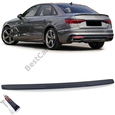 AUDI A4 S4 RS4 B9 limousine matt fekete ABS műanyag csomagtartó spoiler