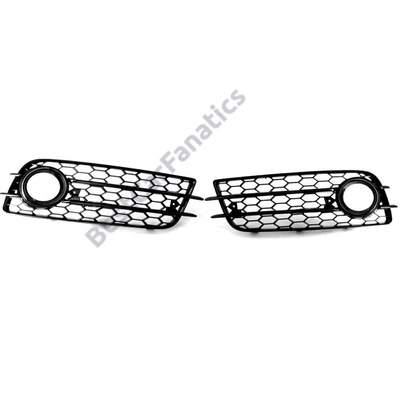 AUDI A4 B8 8K 2007-2011 S-LINE-hoz lakkozott fekete méhsejtes-rácsos ködlámpa keret RS4 stílusban