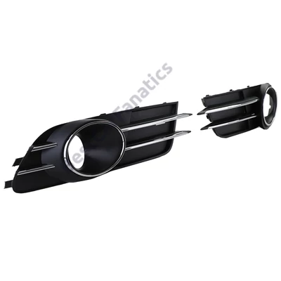 AUDI A6 C7 4G 2010-2014 fekete ködlámpa keret - rács króm betéttel (ködlámpáshoz)