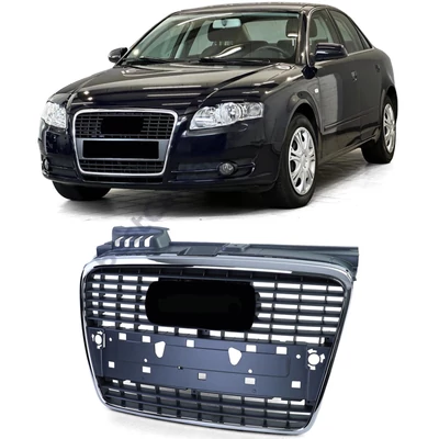 AUDI A4 B7 8E 8H 2004-2009 króm - fekete gyári stílusú hűtőrács PDC