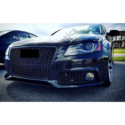 AUDI A4 B8 8K 2008-2012 matt fekete RS stílusú hűtőrács