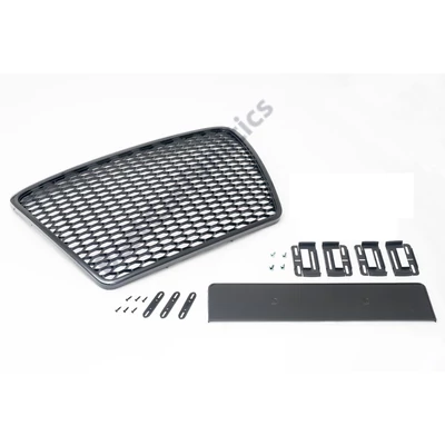 AUDI A6 C6 4F 2004-2011 lakkozott fekete RS stílusú hűtőrács simple fix rendszámtartóval