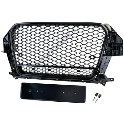 AUDI Q3 8U 2011-2015 lakkozott fekete fényes RS stílusú osztott hűtőrács