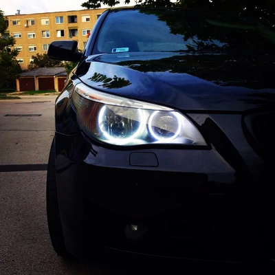 BMW E60 E61 H7 120SMD LED fehér angel eye nappali menetfény karika szett