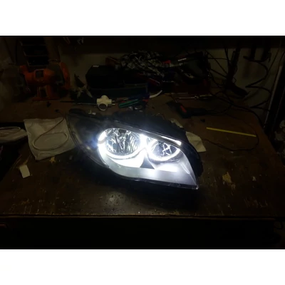 BMW E81 E82 E87 E88 120SMD LED fehér angel eye nappali menetfény karika szett