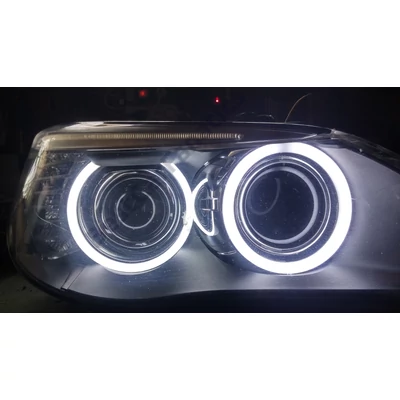 BMW E60 E61 H7 halogén facelift OPÁL SMD LED fehér angel eye nappali menetfény karika szett