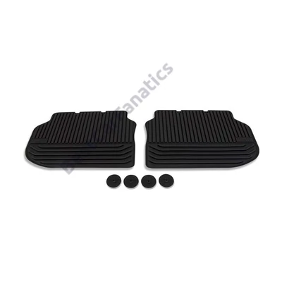 Gyári BMW F10 F11 2010-2013 Allweather tépőzáras fekete hátsó gumiszőnyeg szett 51472153889