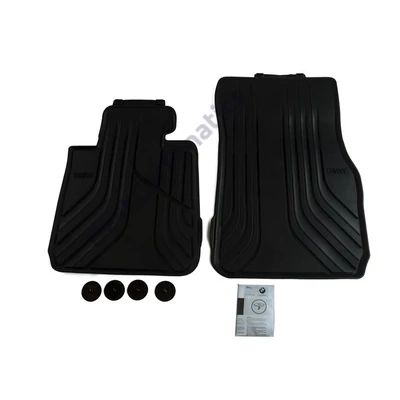 Gyári BMW F30 F31 F34 F80 Allweather tépőzáras fekete első gumiszőnyeg szett 51472219799