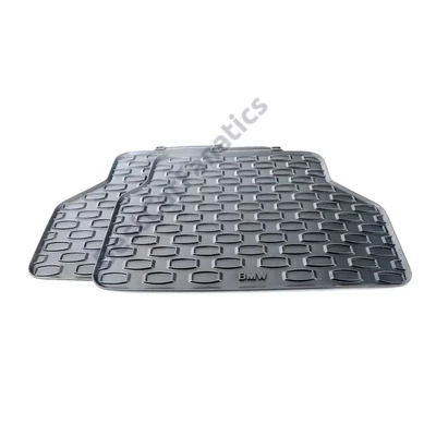 Gyári BMW E60 E61 Allweather tépőzáras fekete hátsó gumiszőnyeg szett 51472409274