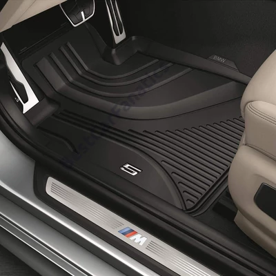 Gyári BMW G30 G31 Allweather tépőzáras fekete első gumiszőnyeg szett 51472414218