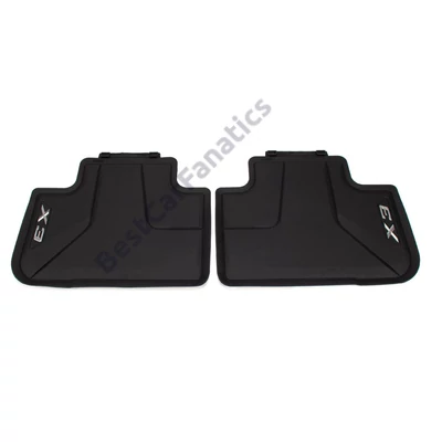 Gyári BMW G01 X3 F97 X3M Allweather tépőzáras fekete hátsó gumiszőnyeg szett 51472450512