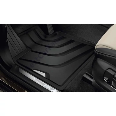 Gyári BMW F15 X5 F16 X6 Allweather tépőzáras fekete első gumiszőnyeg szett 51472458439