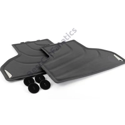 Gyári BMW F16 X6 Allweather tépőzáras fekete hátsó gumiszőnyeg szett 51472458441