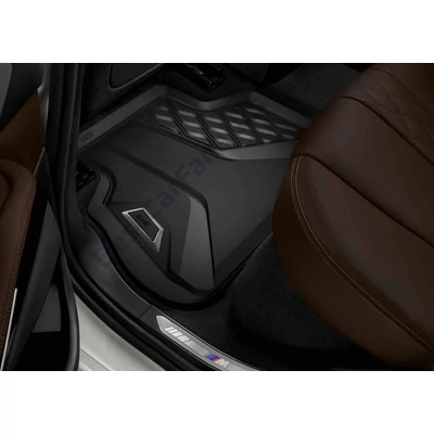 Gyári BMW G05 X5 Allweather tépőzáras fekete hátsó gumiszőnyeg szett 51472458552