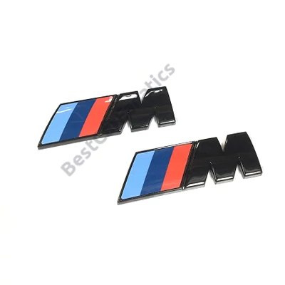 Gyári BMW M fekete sárvédő embléma készlet 51145A4B373