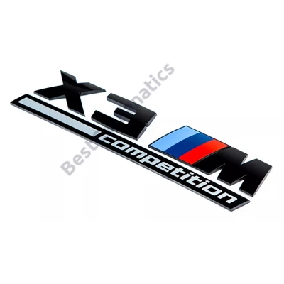 Gyári BMW G01 F97 "X3M Competition" fekete - színes csomagtartó felirat 51148077609