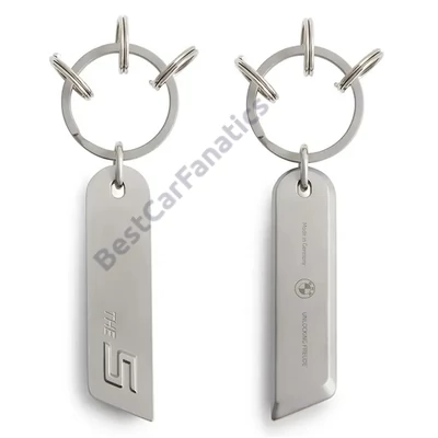 Gyári BMW 5-ös antiallergén rozsdamentes acél kulcstartó 80275A7E4C1