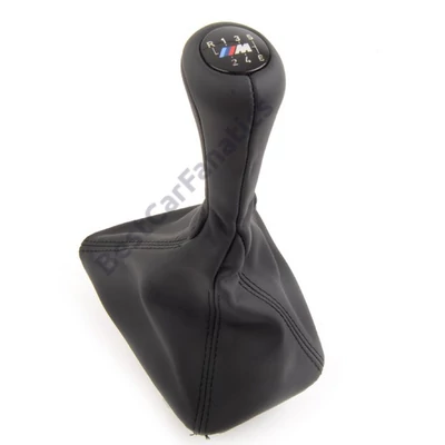Gyári BMW E46 M3 6 sebességes bőr világítós váltókar és váltószoknya egyben 25112282450