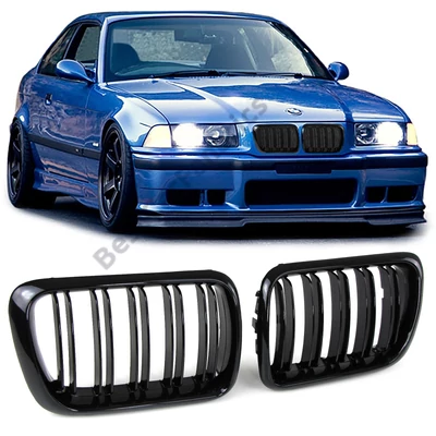 BMW E36 facelift lakkozott fekete M4 stílusú vese