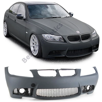 BMW E90 E91 2005-2008 ABS utángyártott első lökhárító spoiler szett E92 M3 stílusban