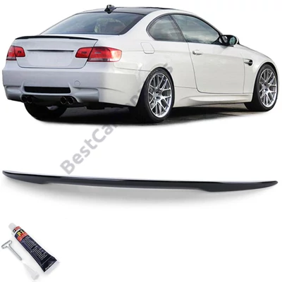 BMW E92 coupe Performance stílusú lakkozott fekete csomagtartó spoiler