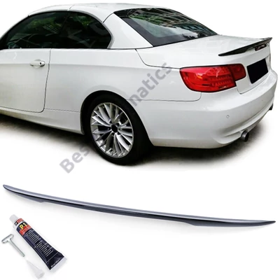 BMW E93 cabrio Performance stílusú lakkozott fekete csomagtartó spoiler
